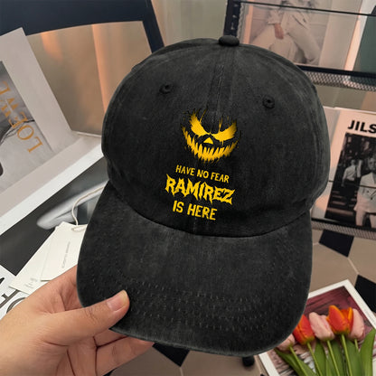 Have No Fear Your Name Is Here Jack O' Lantern Washed Cap RAMIREZ 13K1 C135PF