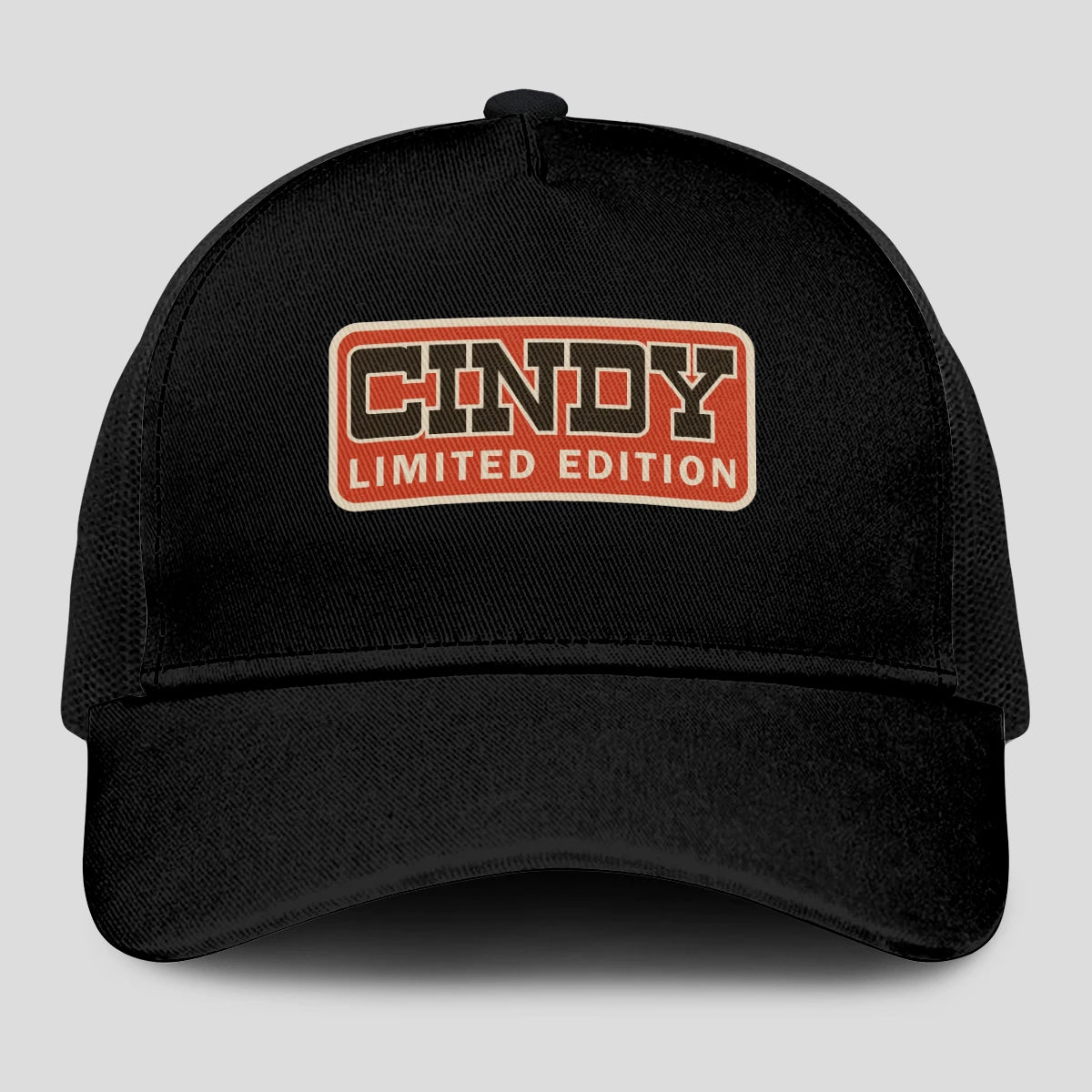 Limited Edition Red Logo Black Mesh Cap CINDY 13K1 C215PF