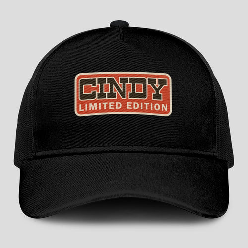 Limited Edition Red Logo Black Mesh Cap CINDY 13K1 C215PF