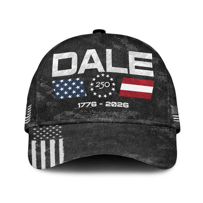 DALE 13K1-C13PF 250th Anniversary Patriotic Baseball Cap 1776–2026
