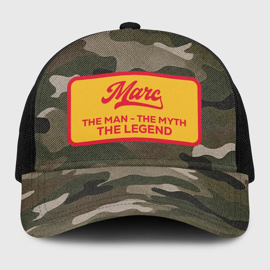 The Man The Myth The Legend Camo Vintage Mesh Cap MARC 13K1 C191PF