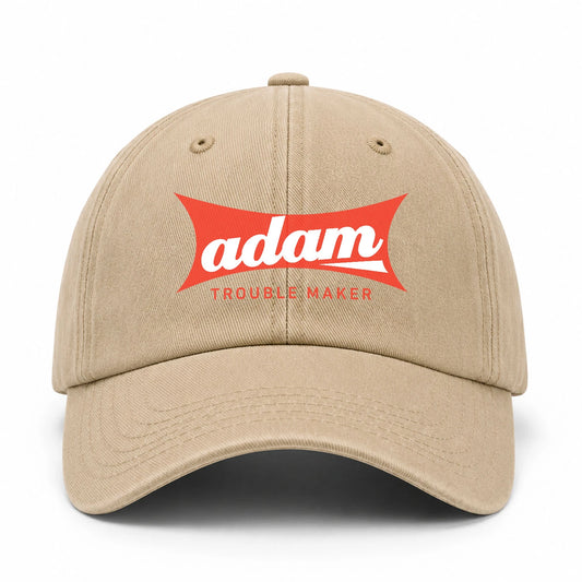 Trouble Maker Red Logo Washed Cap ADAM 13K1 C78PF
