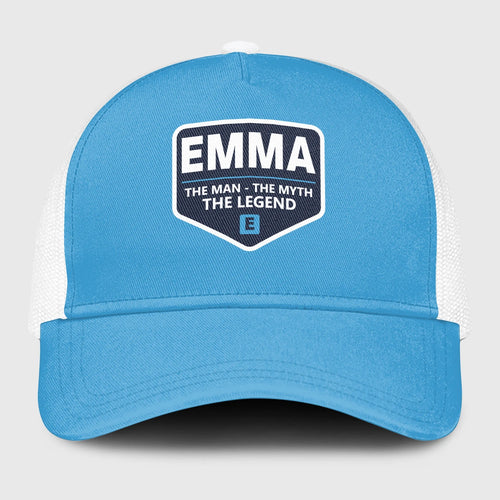 The Man The Myth The Legend Light Blue Mesh Cap EMMA 13K1 C190PF