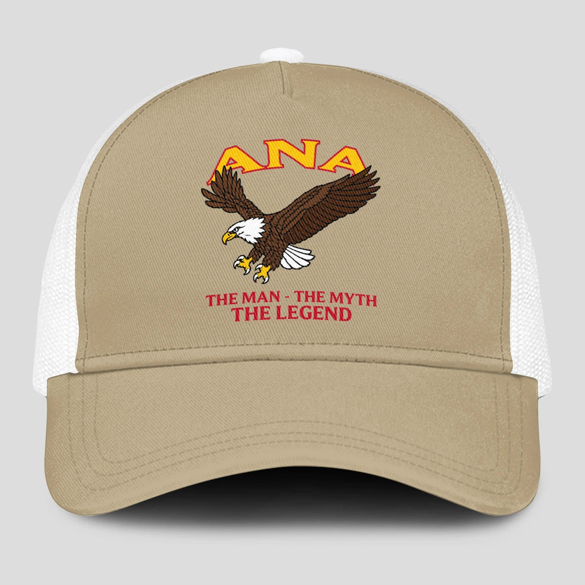 The Man The Myth The Legend Eagle Khaki Mesh Cap ANA 13K1 C210PF