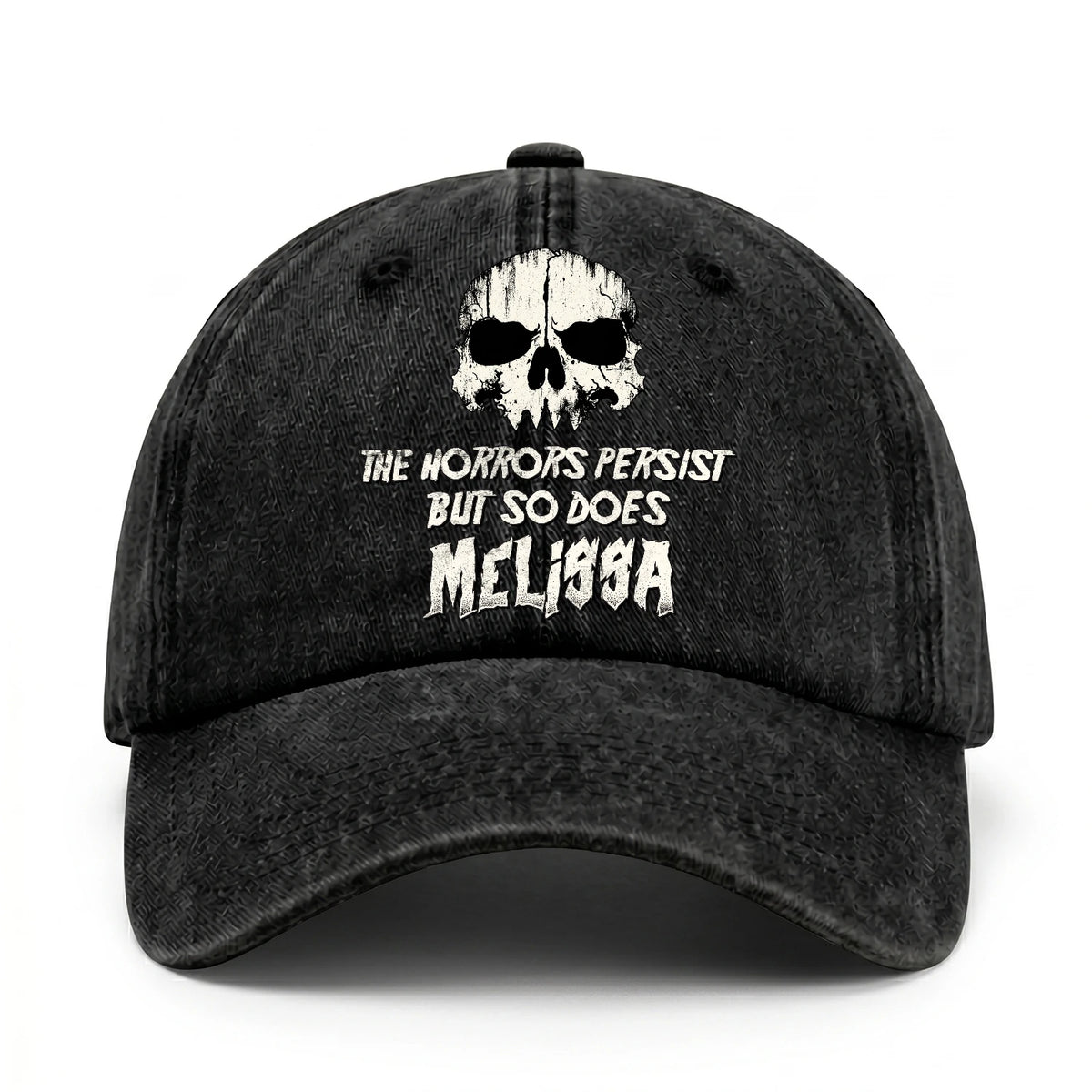 The Horrors Persist But So Does Your Name Cool Skull Washed Cap MELISSA 13K1 C134PF