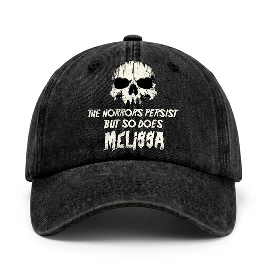 The Horrors Persist But So Does Your Name Cool Skull Washed Cap MELISSA 13K1 C134PF