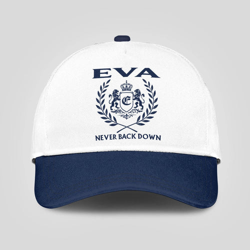 Never Back Down Blue And White Cap EVA 13K1 C59PF
