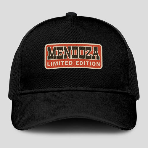 Limited Edition Red Logo Black Mesh Cap MENDOZA 13K1 C215PF