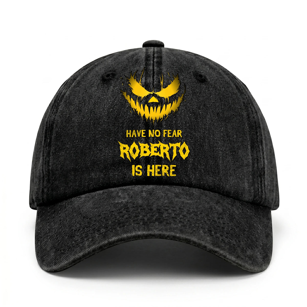 Have No Fear Your Name Is Here Jack O' Lantern Washed Cap ROBERTO 13K1 C135PF