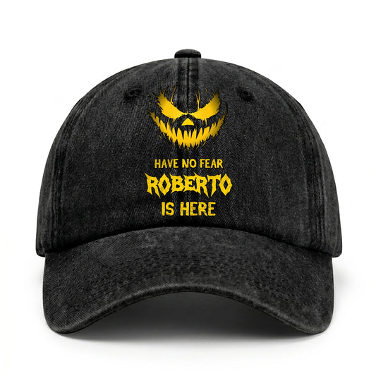 Have No Fear Your Name Is Here Jack O' Lantern Washed Cap ROBERTO 13K1 C135PF