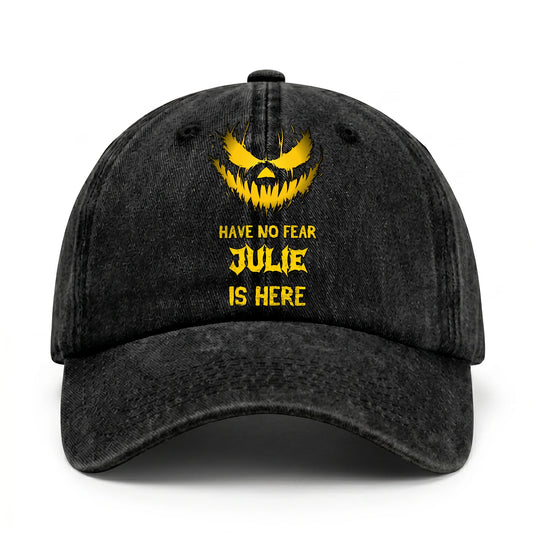 Have No Fear Your Name Is Here Jack O' Lantern Washed Cap JULIE 13K1 C135PF