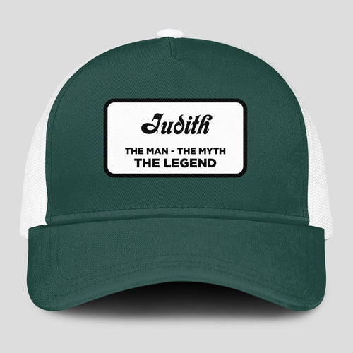 The Man The Myth The Legend Green And White Mesh Cap JUDITH 13K1 C198PF