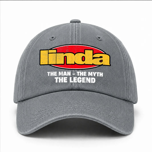 The Man The Myth The Legend Vintage Logo Washed Cap LINDA 13K1 C162PF