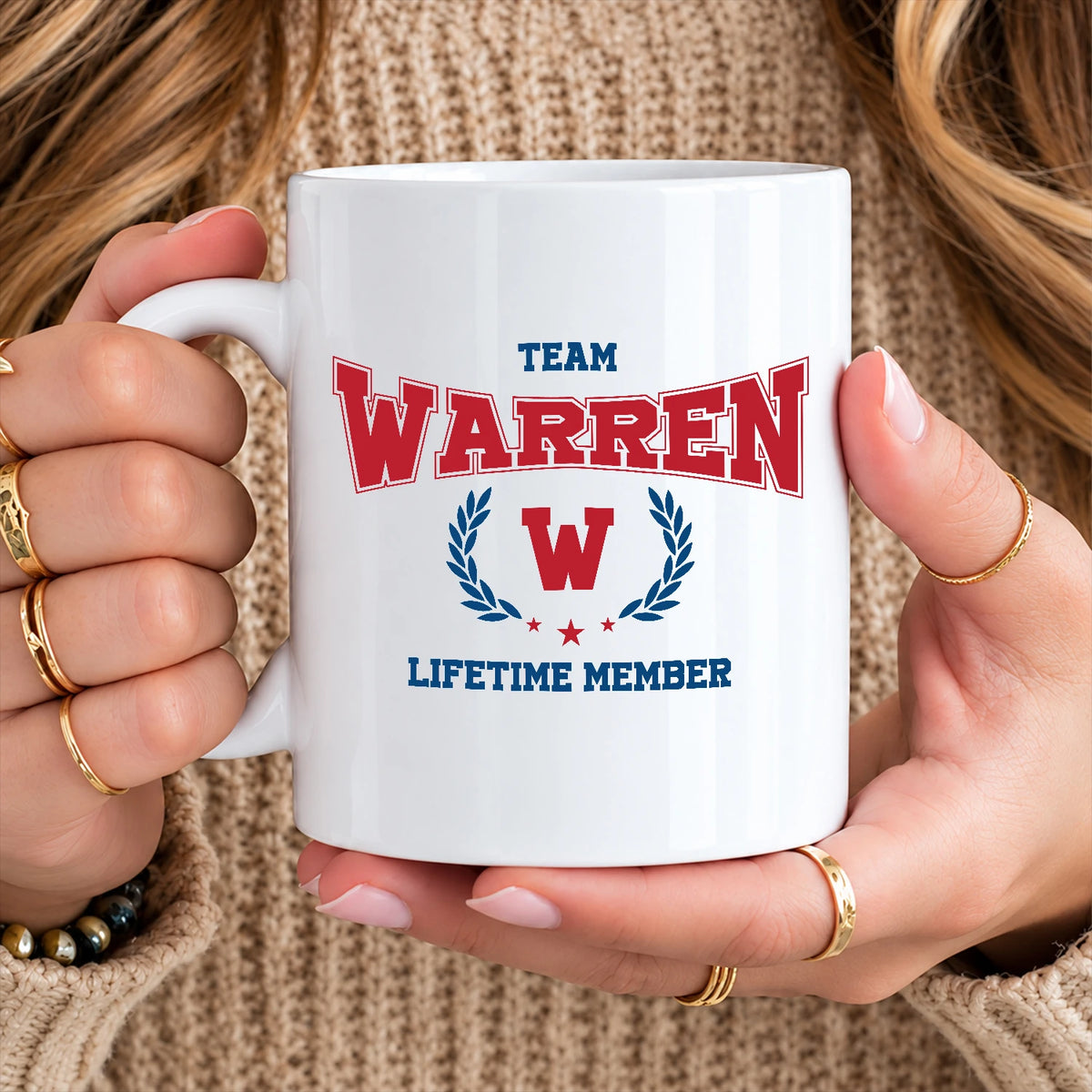 Team Your Name Lifetime Member Sporty Mug WARREN 13K1 MG09