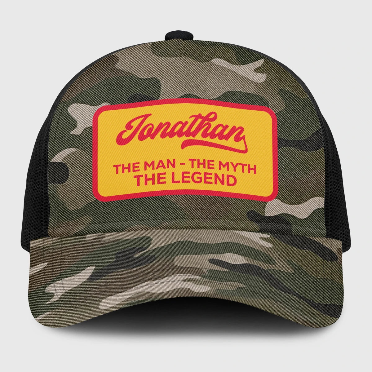 The Man The Myth The Legend Camo Vintage Mesh Cap JONATHAN 13K1 C191PF