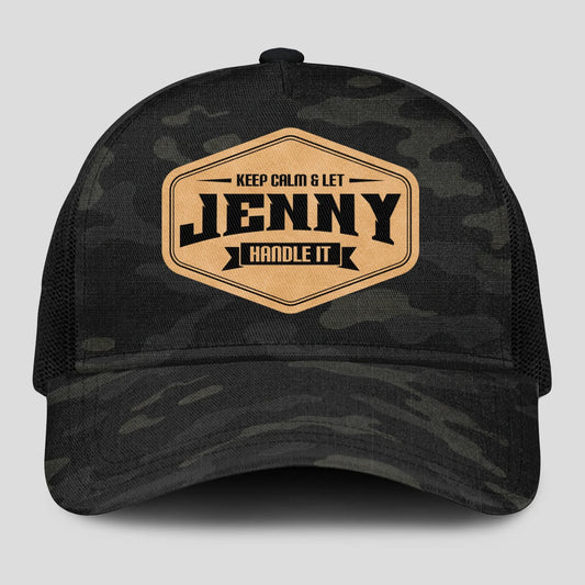 Keep Calm & Let Your Name Handle It Dark Camo Mesh Cap JENNY 13K1 C195PF