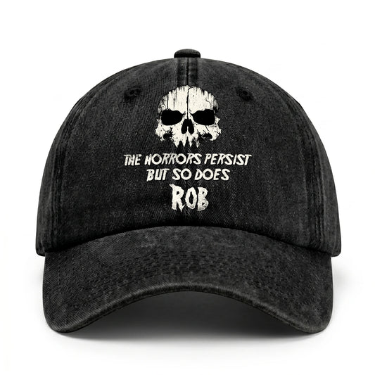 The Horrors Persist But So Does Your Name Cool Skull Washed Cap ROB 13K1 C134PF