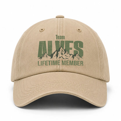 Team Your Name Lifetime Member Mountain Cap ALVES 13K1 C58PF