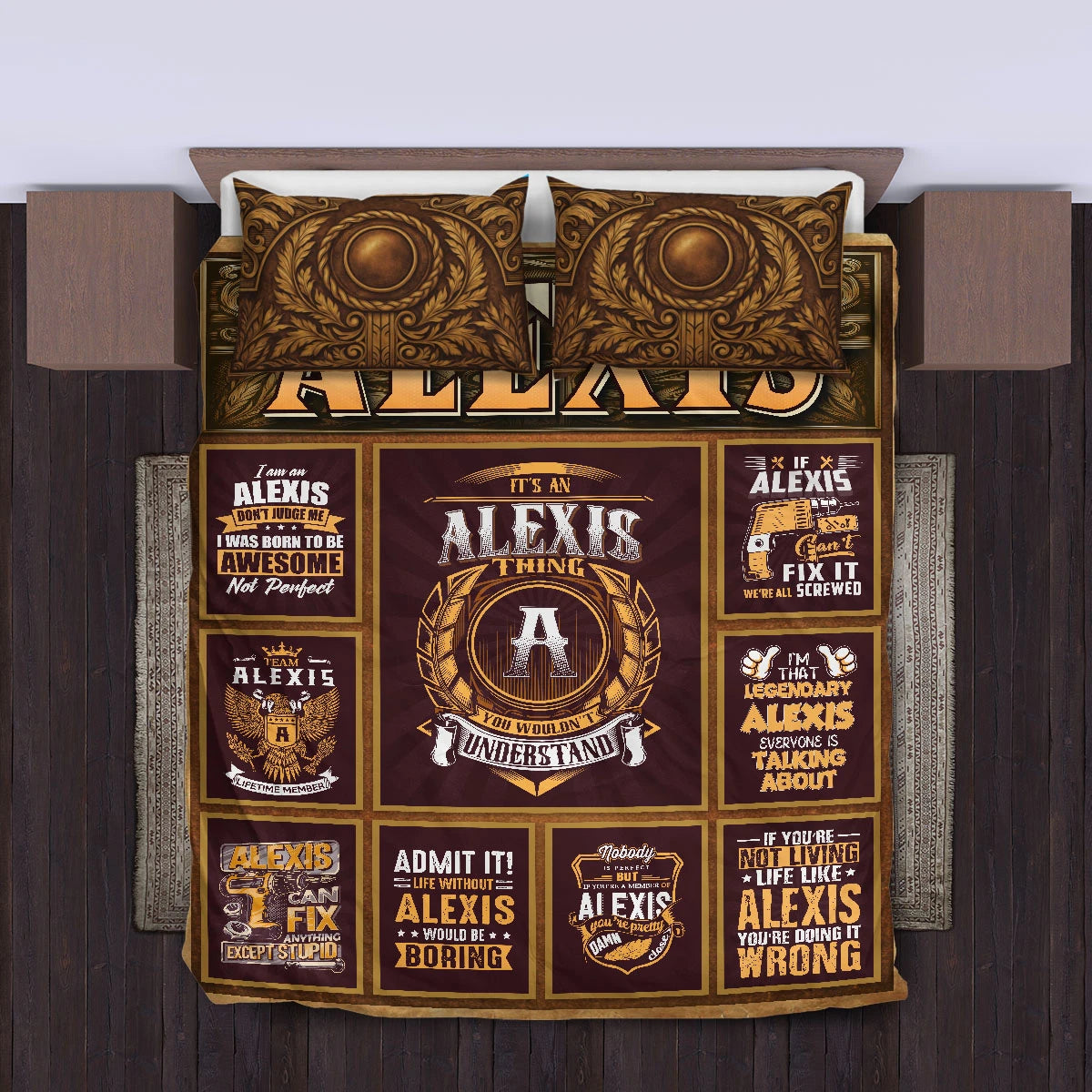 ALEXIS Limited Edition Personalized Bedding Set 13K1-BS3