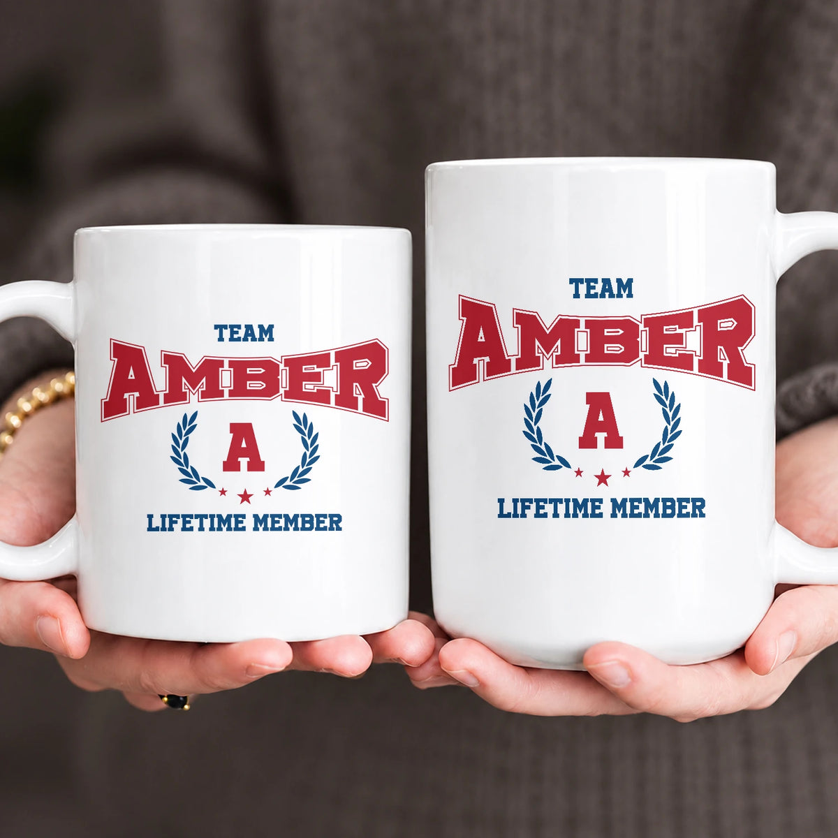 Team Your Name Lifetime Member Sporty Mug AMBER 13K1 MG09