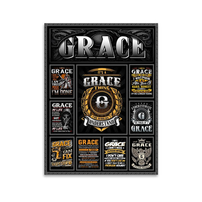GRACE Personalized Sponge Floor Mat – Custom Printed Home Decor 13K1-AR2