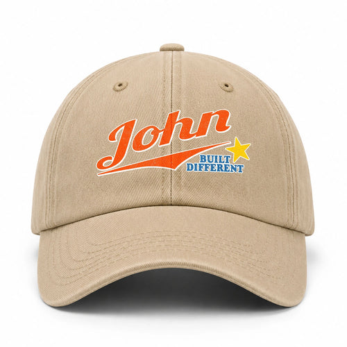 Your Name Built Different Logo Washed Cap JOHN 13K1 C56PF