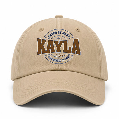 Hated By Many Confronted By None Washed Cap KAYLA 13K1 C36PF