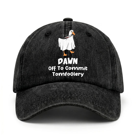 Off To Commit Tomfoolery Funny Goose Washed Cap DAWN 13K1 C131PF