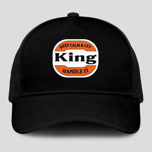 Keep Calm & Let Your Name Handle It Black Mesh Cap KING 13K1 C199PF
