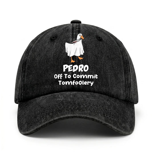 Off To Commit Tomfoolery Funny Goose Washed Cap PEDRO 13K1 C131PF
