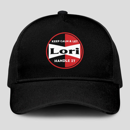 Keep Calm & Let Your Name Handle It Black Mesh Cap LORI 13K1 C206PF