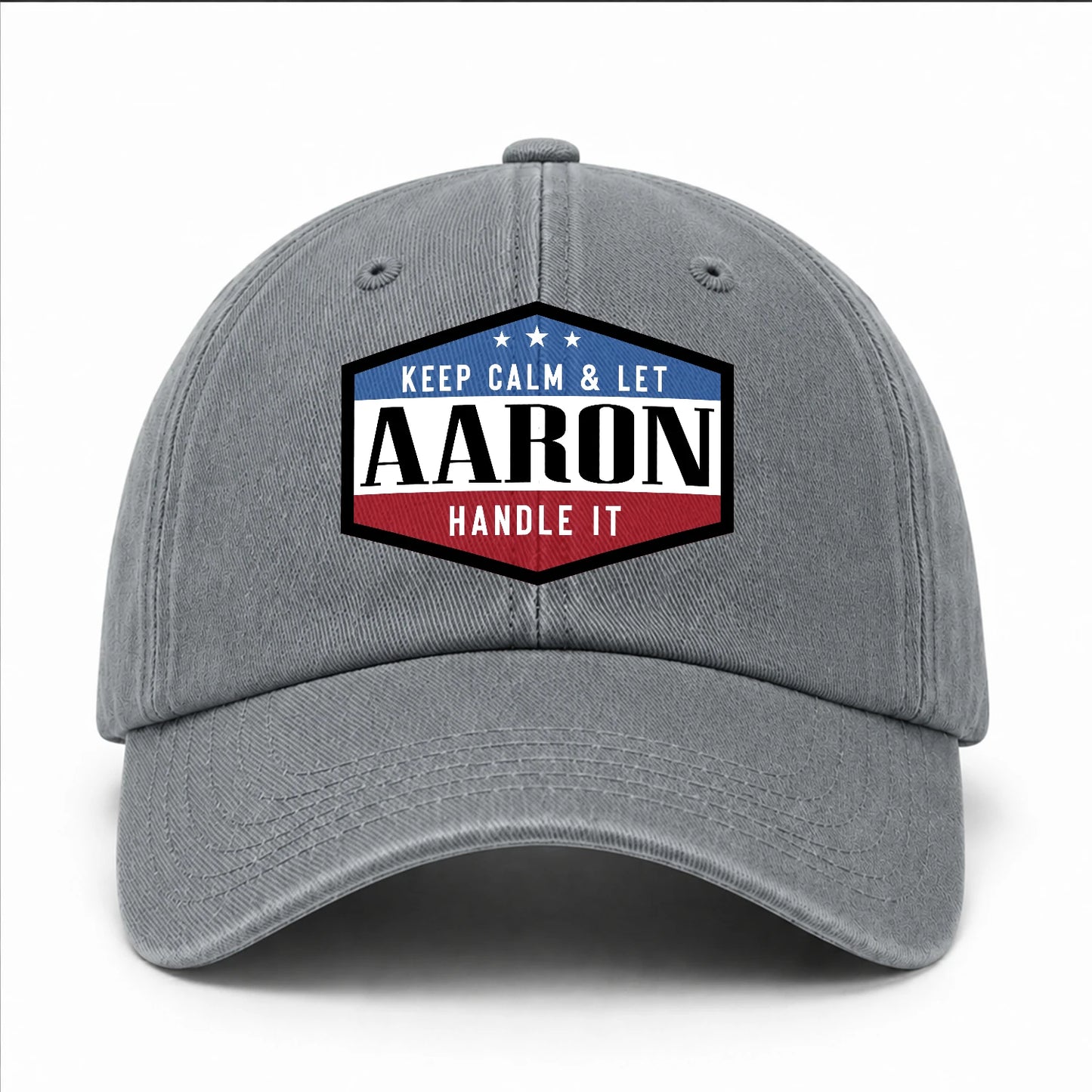 Keep Calm & Let Your Name Handle It Washed Cap AARON 13K1 C87PF
