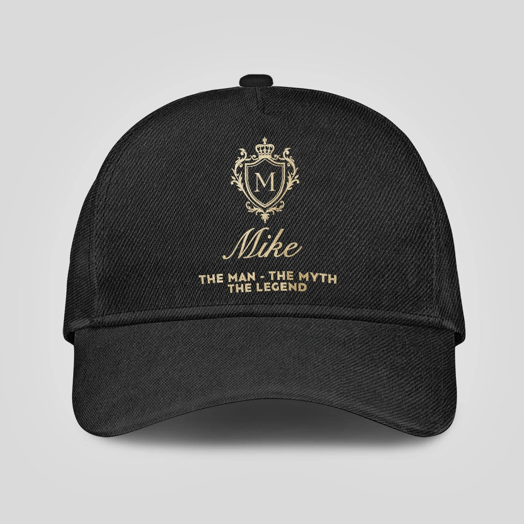 The Man The Myth The Legend Golden Black Cap MIKE 13K1 C141PF