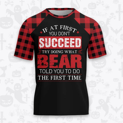 BEAR Buffalo Plaid Pajamas Set Tshirt & Pants 13K1-EV2