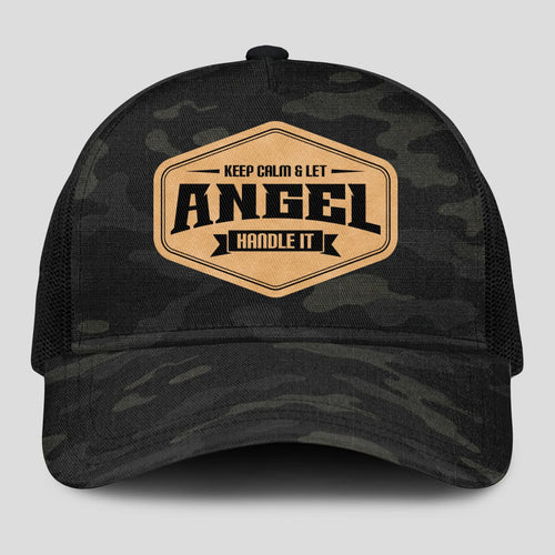 Keep Calm & Let Your Name Handle It Dark Camo Mesh Cap ANGEL 13K1 C195PF