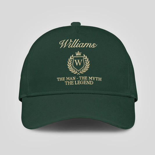 The Man The Myth The Legend Crest Forest Green Cap WILLIAMS 13K1 C159PF