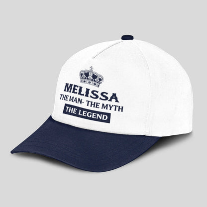The Man The Myth The Legend King Crown Blue And White Cap MELISSA 13K1 C147PF