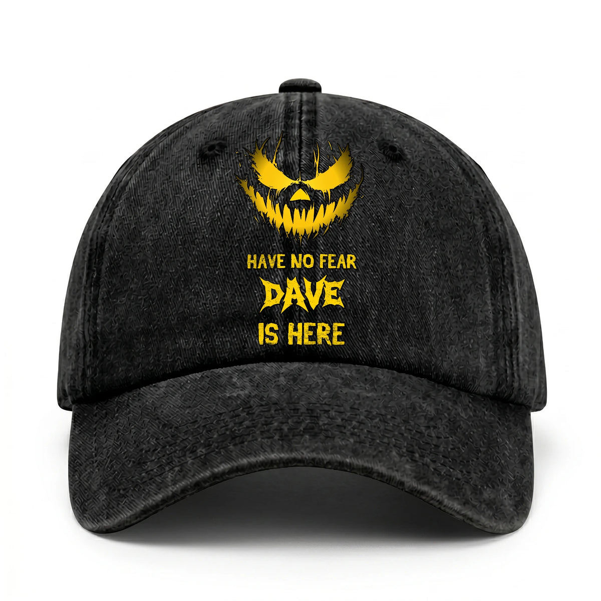 Have No Fear Your Name Is Here Jack O' Lantern Washed Cap DAVE 13K1 C135PF
