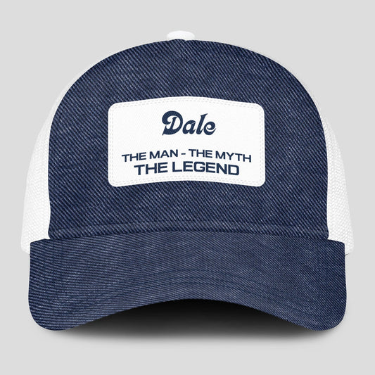 The Man The Myth The Legend Blue Denim Mesh Cap DALE 13K1 C194PF