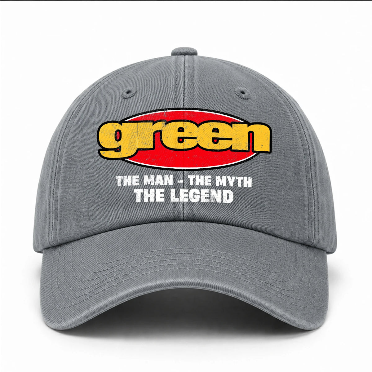 The Man The Myth The Legend Vintage Logo Washed Cap GREEN 13K1 C162PF