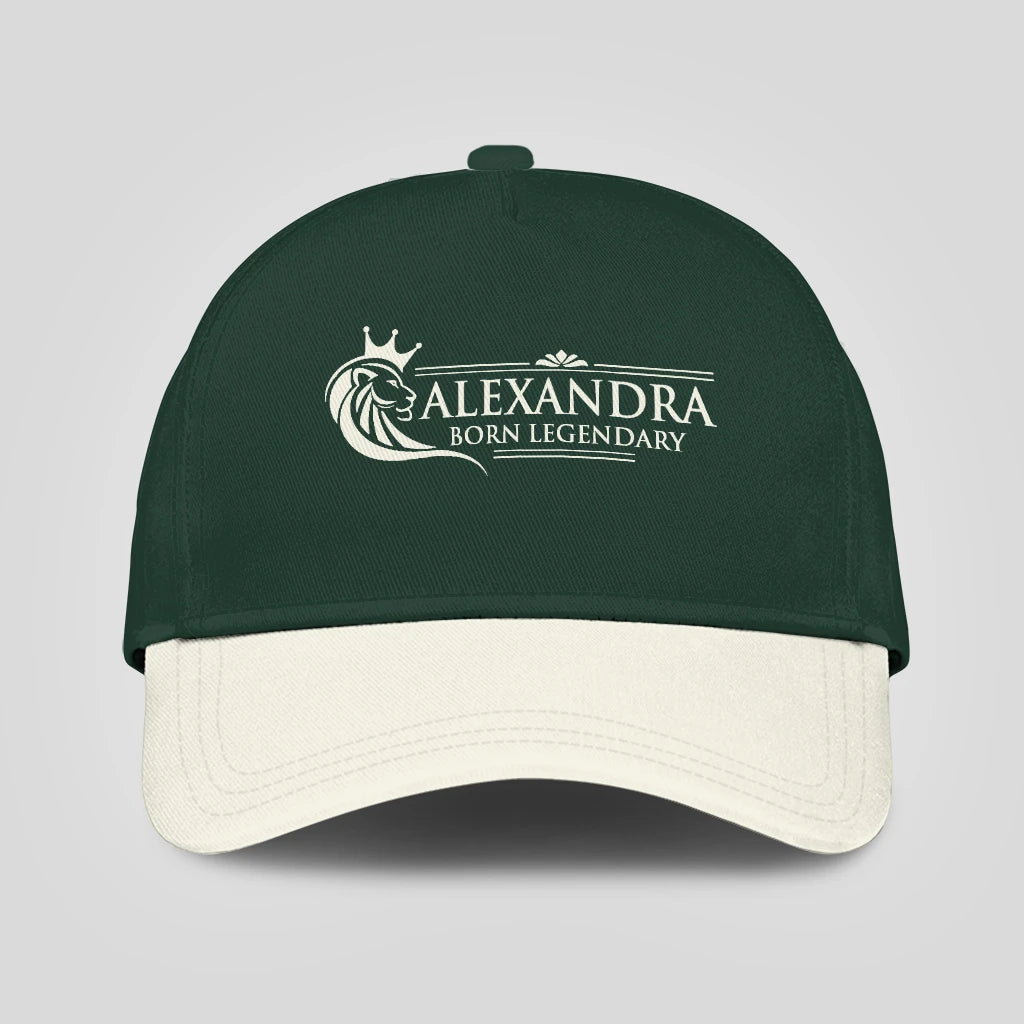 Born Legendary Lion Logo Sage Green And Beige Cap ALEXANDRA 13K1 C182PF