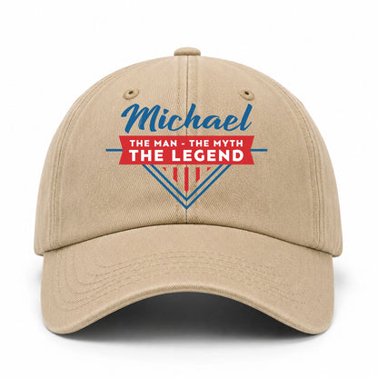 The Man The Myth The Legend Logo Washed Cap MICHAEL 13K1 C37PF