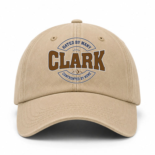 Hated By Many Confronted By None Washed Cap CLARK 13K1 C36PF