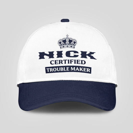 Certified Your Name Trouble Maker Washed Cap NICK 13K1 C148PF