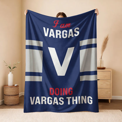 I'm Name Doing Name Things Navy Fleece Blanket VARGAS 13K1 BK51