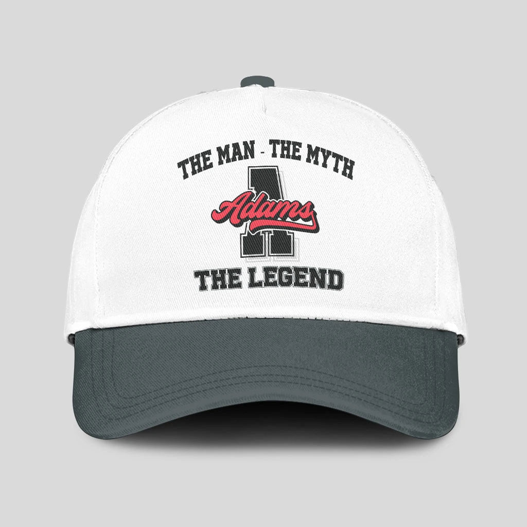 The Man The Myth The Legend Custom Initial Letter And Name Cap ADAMS 13K1 C38PF