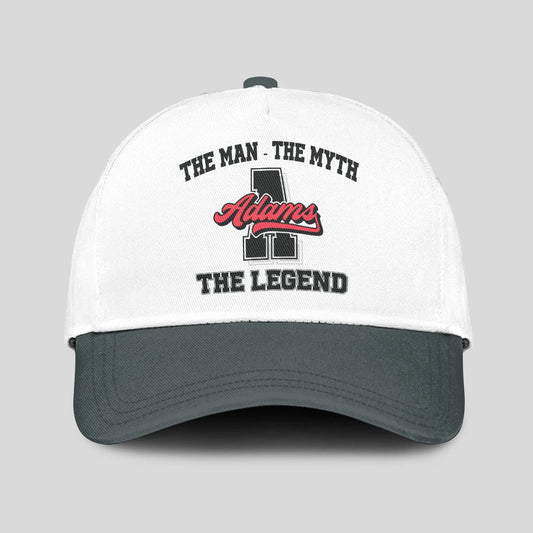 The Man The Myth The Legend Custom Initial Letter And Name Cap ADAMS 13K1 C38PF