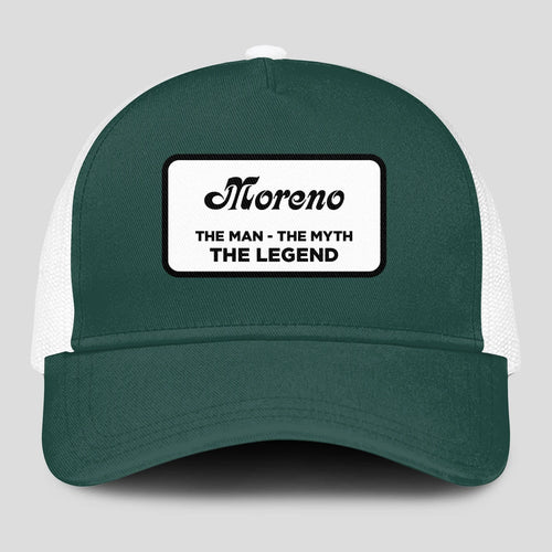 The Man The Myth The Legend Green And White Mesh Cap MORENO 13K1 C198PF