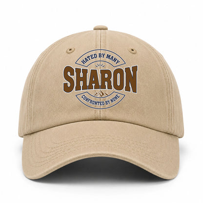 Hated By Many Confronted By None Washed Cap SHARON 13K1 C36PF