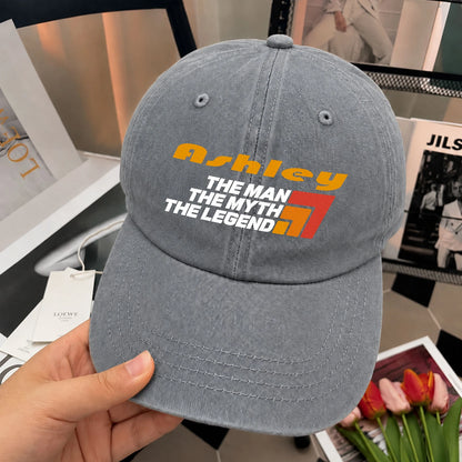 The Man The Myth The Legend With Logo Washed Cap ASHLEY 13K1 C72PF